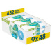 PAMPERS Harmonie Aqua Plastic Free Vlhčené obrúsky 9 x 48 ks