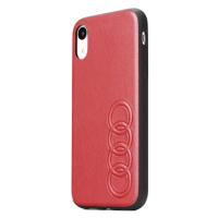 Kožené puzdro Audi na Apple iPhone 7 Plus/8 Plus červené