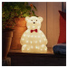 Dekoračná LED figúrka Teddybär číra IP44 38 cm