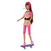 mamido Sada bábik Lucy so skateboardom ružová