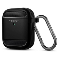 Spigen puzdro Rugged Armor pre Apple Airpods - Matte Black