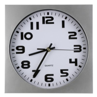 Nástenné hodiny MPM, 2500.7000 - strieborná/biela, 26cm