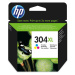 Cartridge HP N9K07AE, 304XL, Tri-color