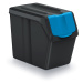NABBI ISWB20S4 odpadkový kôš na triedený odpad (4 ks) 20 l čierna / kombinácia farieb