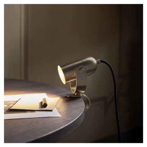 Ferm LIVING svietiaca lampa Ruuvi, mosadz, Ø 6 cm, zástrčka