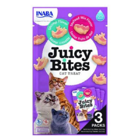 Maškrta pre mačky Inaba Juicy Bites cat Krevety & Plody mora 3x11,3g