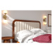 Svetlohnedá dvojlôžková posteľ z bukového dreva Skandica Visby Modena, 160 x 200 cm