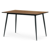 AUTRONIC AT-682 OAK Jídelní stůl, 120x75 cm, deska MDF, dýha divoký dub, kovové nohy,  černý lak