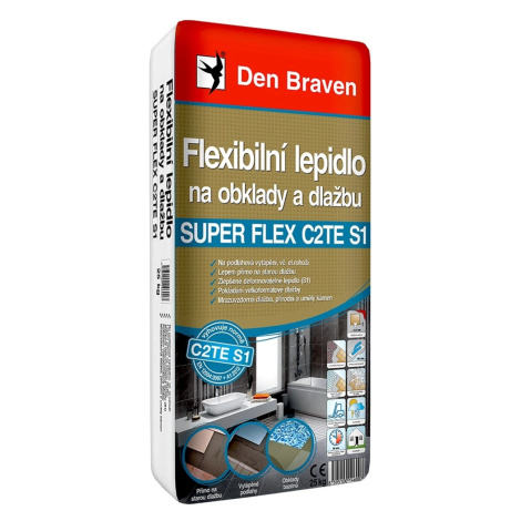 Den Braven Flexibilné lepidlo na obklady a dlažbu SUPER FLEX C2TE S1, 25 kg