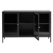 Čierna kovová vitrína 132x85 cm Bronco - Unique Furniture
