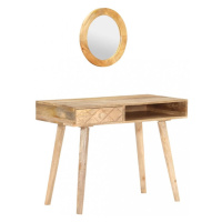Toaletný stolík so zrkadlom mangovníkové drevo Dekorhome,Toaletný stolík so zrkadlom mangovníkov