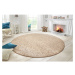 Svetlohnedý okrúhly koberec ø 200 cm Wolly – BT Carpet