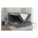 Sivá čalúnená dvojlôžková posteľ s úložným priestorom 160x200 cm Flip – Ropez