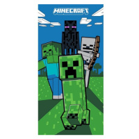 Carbotex Detská osuška Minecraft Mobi Útočí, 70 x 140 cm