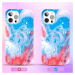 Zadné puzdro na Apple iPhone 12/12 Pro Kingxbar Watercolour modro-ružové