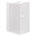 CERANO - Sprchová zástena Walk-in Onyx Round Ľ/P - 8 mm - okrúhla vzpera - biela matná, ryhované