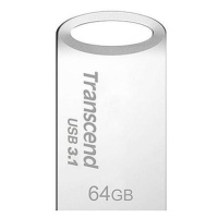 Transcend 64GB JetFlash 710S, USB 3.1 Gen 1 flash disk, malé rozmery, strieborný kov