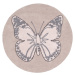 Přírodní koberec, ručně tkaný Butterfly - 160x160 (průměr) kruh cm Lorena Canals koberce