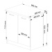 Kuchyňská skříňka Olivie S 80 cm 2D bílá/grafit lesk