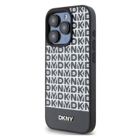 DKNY PU Leather Repeat Pattern Bottom Stripe MagSafe Apple iPhone 15 Pro Max DKHMP15XPSOSPK Blac