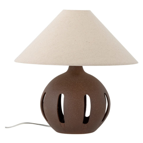 Krémová stolová lampa s textilným tienidlom (výška 40,5 cm) Liana – Bloomingville