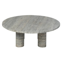 Sivý kamenný okrúhly konferenčný stolík ø 75 cm Volos – Blomus