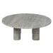 Sivý kamenný okrúhly konferenčný stolík ø 75 cm Volos – Blomus