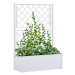 Záhradný kvetináč s treláží 100x43x142 cm PP Dekorhome Biela,Záhradný kvetináč s treláží 100x43x