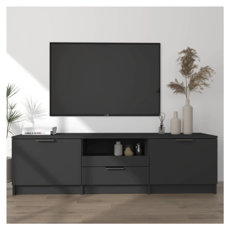 vidaXL TV stolík čierny 140x35x40 cm spracované drevo