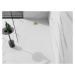 MEXEN/S - Stone+ štvorcová sprchová vanička 160 x 100, biela, mriežka zlatá 44101016-G