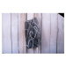 Sivo-hnedá mikroplyšová deka My House Srdce, 150 x 200 cm
