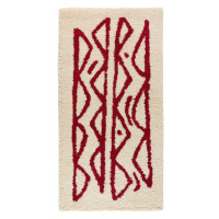 Krémovo-červený koberec Bonami Selection Morra, 80 x 150 cm