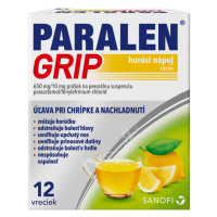 PARALEN GRIP horúci nápoj citrón 650mg/10mg 12 vreciek