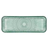 Zelený sklenený servírovací tanier 14x38 cm Kusintha – Bitz