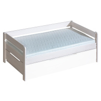 Detská posteľ z masívu 90x200cm tibor - borovica - biela