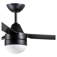 Stropný ventilátor Beacon so svetlom Megara čierny 122cm tichý