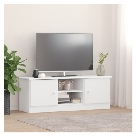 vidaXL TV skrinka ALTA biela 112x35x41 cm masívna borovica