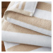 Biela/béžová bavlnená osuška 70x120 cm Stripe Jacquard – Bianca