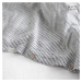 Čierno-biele ľanové predĺžené obliečky na dvojlôžko 200x220 cm - Linen Tales