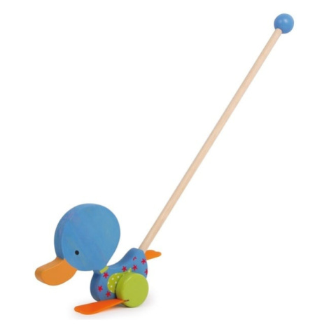 Small foot Ťahacie hračky kolísajúca sa kačička modrá Legler
