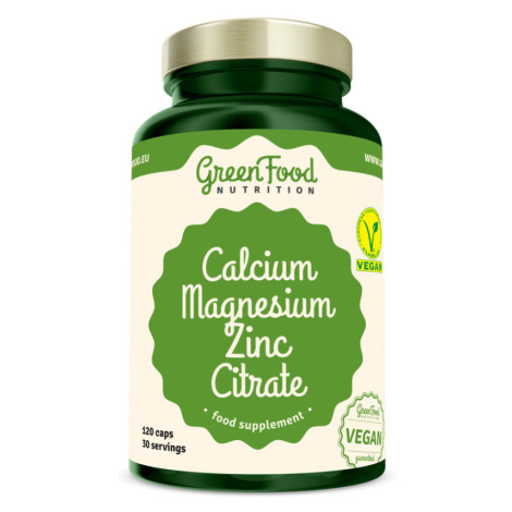 GREENFOOD NUTRITION Calcium Magnesium Zinc Citrate 120 kapsúl