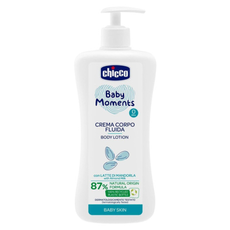 CHICCO Mlieko telové s dávkovačom Baby Moments 87 % prírodných zložiek 500 ml