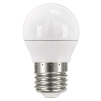 LED žiarovka Emos ZQ1120, E27, 6W, guľatá, číra, teplá biela