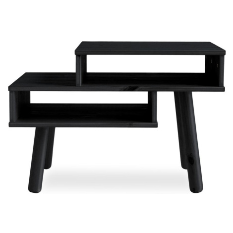 Konferenčný stolík z borovicového dreva v čiernej farbe Karup Design Haku