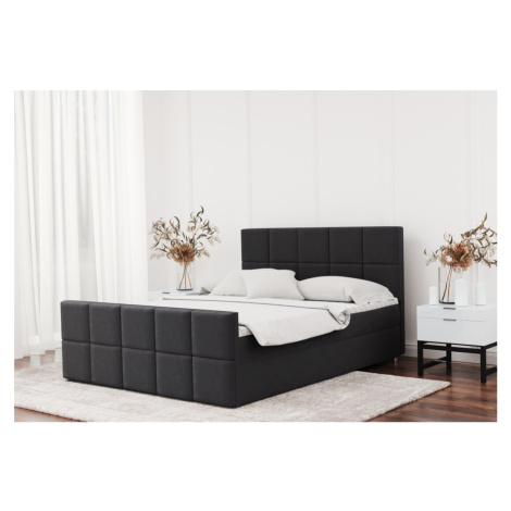 Expedo Čalúnená posteľ boxspring HANAMA + topper, 140x200, matt velvet 99