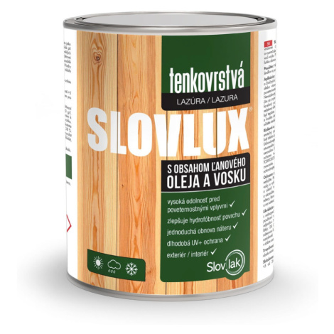 SLOVLUX - Tenkovrstvá lazúra na drevo 0020 - gaštan 2,5 L
