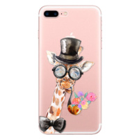 Odolné silikónové puzdro iSaprio - Sir Giraffe - iPhone 7 Plus
