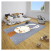 Sivý detský koberec 150x80 cm Bunny Polly - Hanse Home