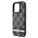 DKNY PU Leather Checkered Pattern and Stripe Apple iPhone 13 Pro Max DKHCP13XPCPTSSK Black