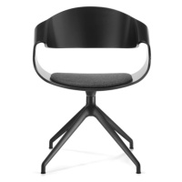 SITIA - Otočná stolička CHANTAL s lakovanou škrupinou a kovovým podstavcom